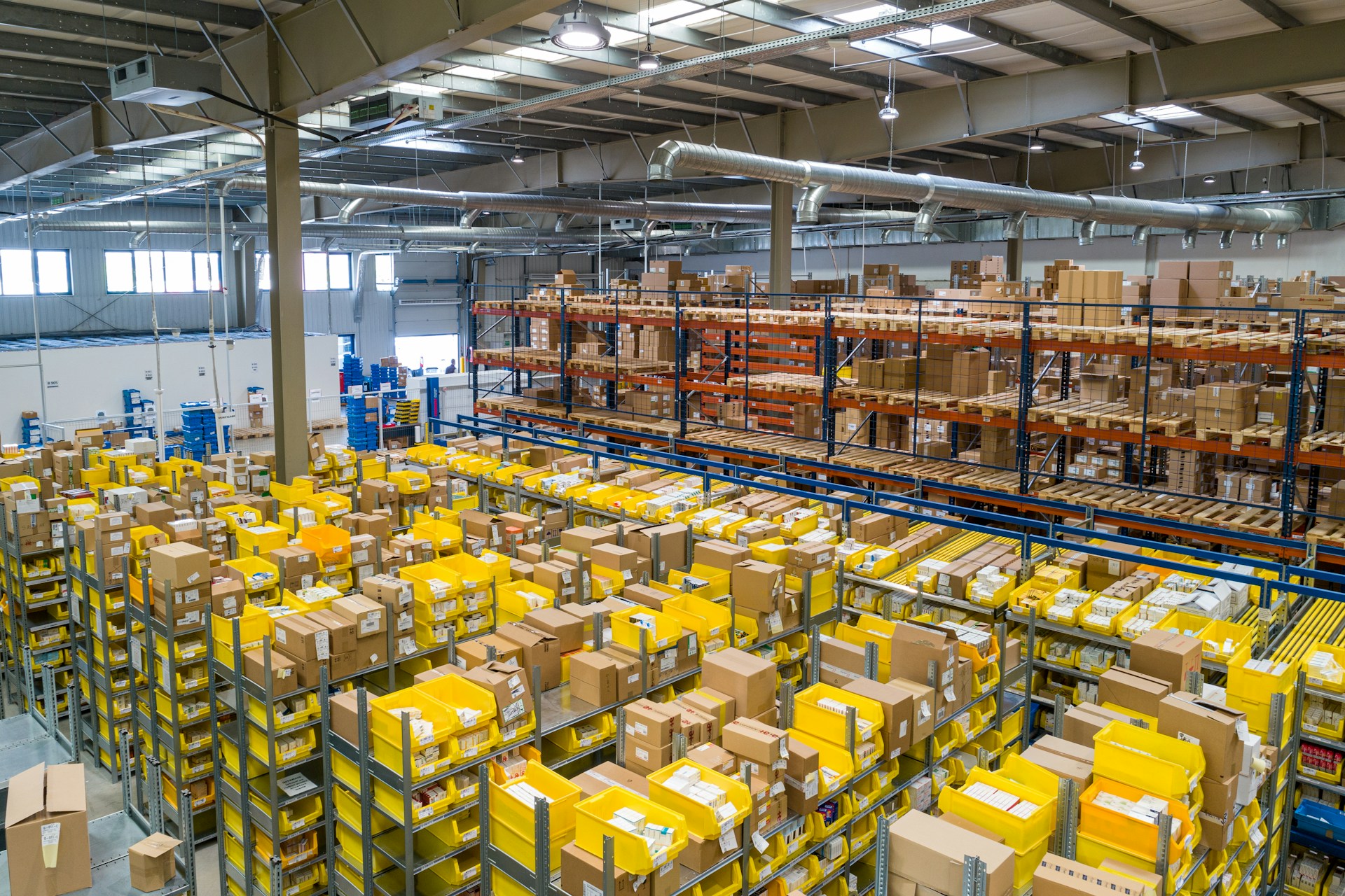 Packages stored at the Tulsa delivery terminal
